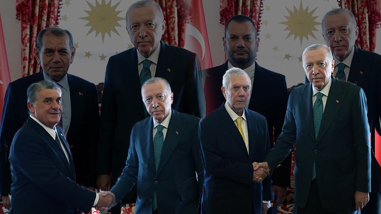 Cumhurbaşkanı Erdoğan, 4 büyük kulübün başkanlarını kabul etti