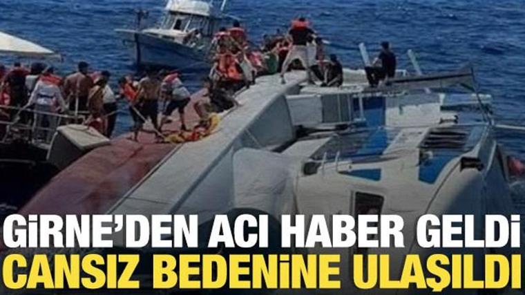 Girne açıklarında batan gemiye yönelik arama kurtarma çalışmalarında 6'ncı naaşa ulaşıldı