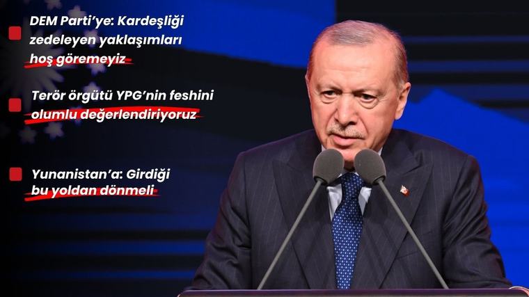 YPG'nin feshi, DEM Parti'ye mesaj, Putin'le görüşme, Yunanistan'a sert sözler... Erdoğan'dan Kırgızistan dönüşü önemli mesajlar