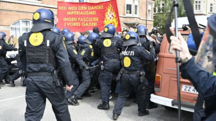 Avrupa'da göç krizinde cadı kazanı kaynıyor! İngiltere'nin ardından Kopenhag sokakları savaş alanına döndü: Polis copla müdahale etti