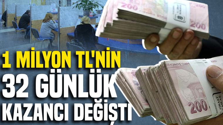 1 Milyon TL'nin 32 günlük kazancı değişti: İşte banka oranları (7 Eylül 2026)