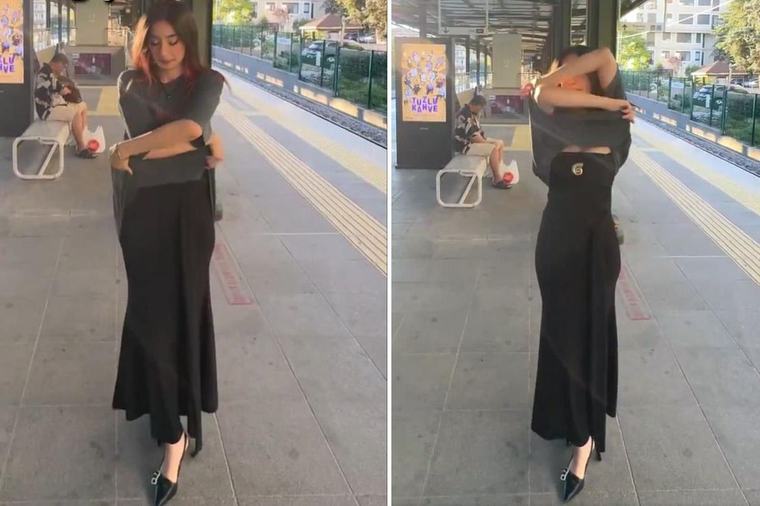 Marmaray çıkışında üstünü değiştirdi: Keşke ülkemizde durumlar böyle olmasa 13:01