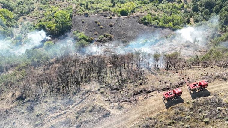 Karabük'te anız yangını: 25 dönüm alan kül oldu