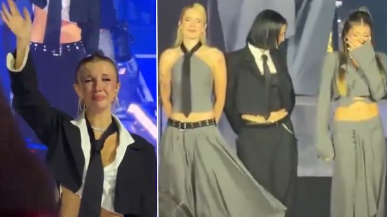 Manifest grubu sahnede hüngür hüngür ağladı