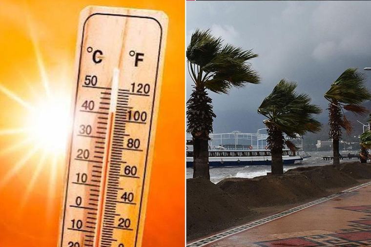 Meteoroloji uyardı! Bir yanda kavurucu sıcak bir yanda sert rüzgar 09:06