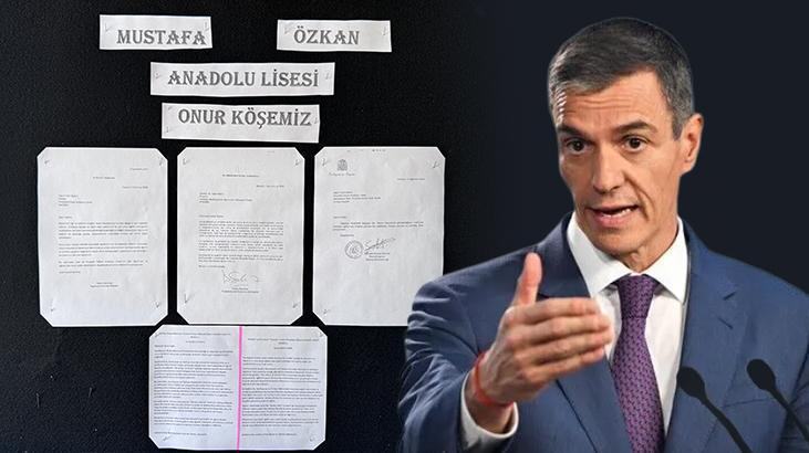 Kayseri'deki okula mektup gönderdi