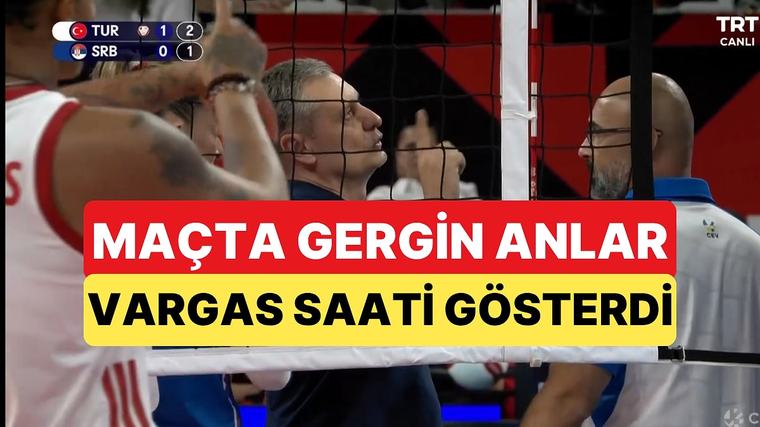 Türkiye-Sırbistan Maçında İtiraz Uzayınca Salonda Gergin Anlar Yaşandı: Vargas'tan Saat Müdahalesi