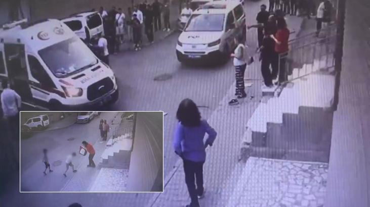 Küçükçekmece'de akraba kavgasında silahlar konuştu! Sokakta oyun oynayan çocuk vuruldu... Dehşet anları kamerada