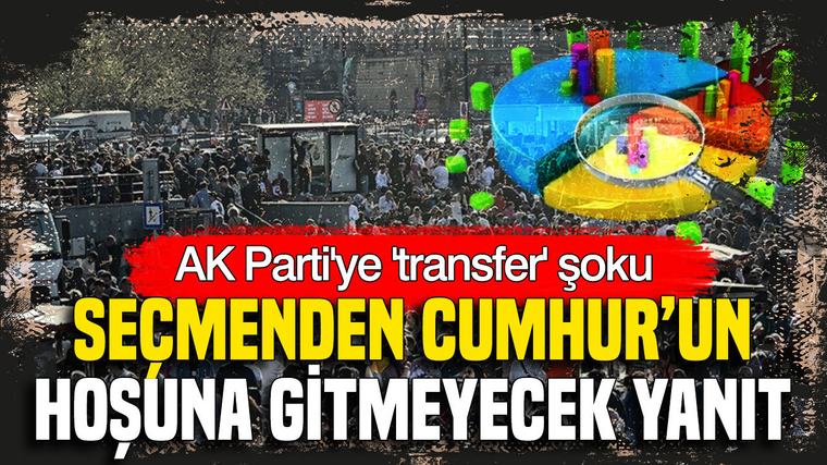 AK Parti'ye 'transfer' şoku: Seçmenden Cumhur'un hoşuna gitmeyecek yanıt