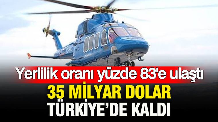 35 milyar dolar Türkiye’de kaldı: Yerlilik oranı yüzde 83'e fırladı